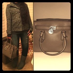 Michael Kors Leather Hamilton Traveler Cinder